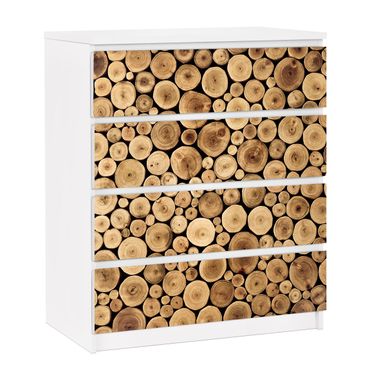 Adhesive film for furniture IKEA - Malm chest of 3x drawers - Homey Firewood