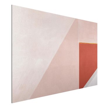 Print on aluminium - Pink Geometry