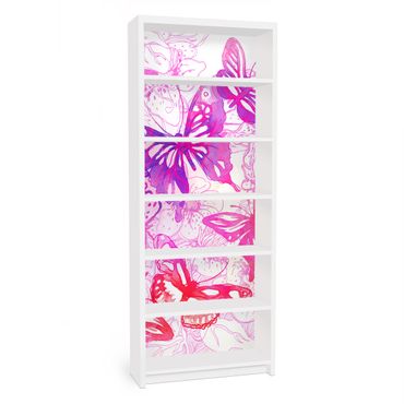 Adhesive film for furniture IKEA - Billy bookcase - Butterfly Dream