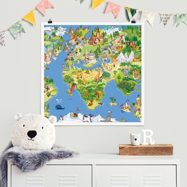 Poster - Great and Funny Worldmap