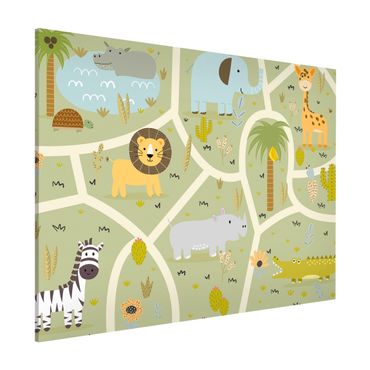 Magnetic memo board - Playoom Mat Safari - So Many Different Animals