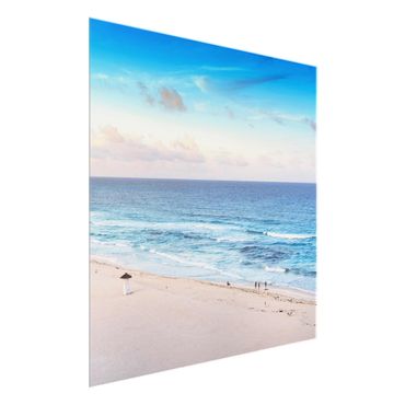 Glass print - Cancun Ocean Sunset