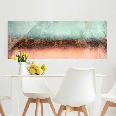 Glass print - Pastel Summer With Gold