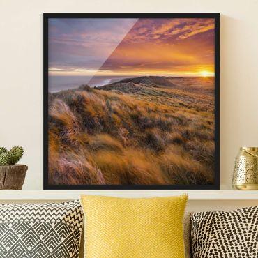 Framed poster - Sunrise On The Beach On Sylt