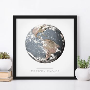 Framed poster - Le Monde - The Earth