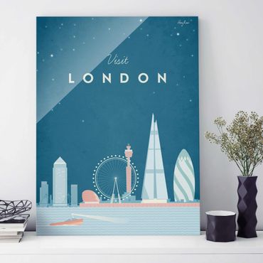 Glass print - Travel Poster - London