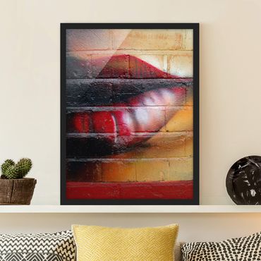 Framed poster - Show Me Lips