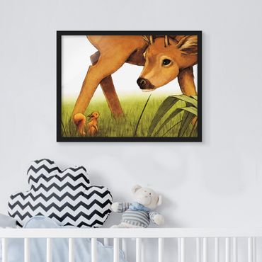 Framed poster - Einhörnchen Meets The Deer