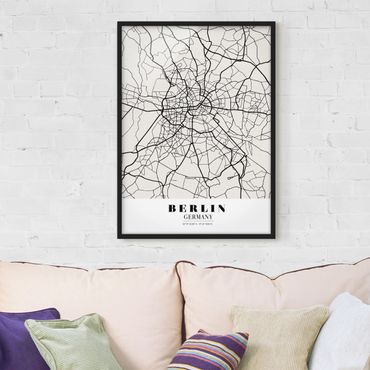 Framed poster - Berlin City Map - Classic