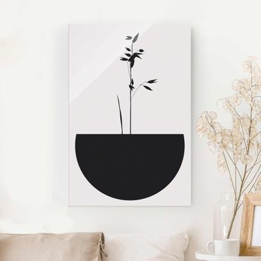 Glass print - Graphical Plant World - Delicate Shoot