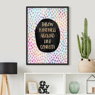 Framed poster - Throw Kindness Around Like Confetti
