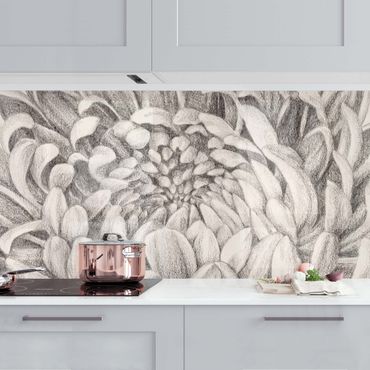 Kitchen wall cladding - Botanical Study Chrysanthemum II