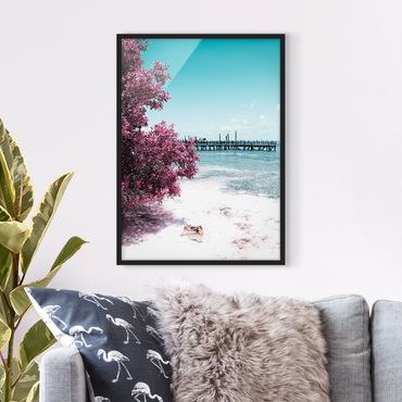 Framed poster - Paradise Beach Isla Mujeres