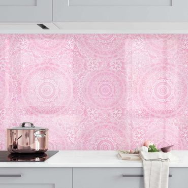 Kitchen wall cladding - Pattern Mandala Light Pink