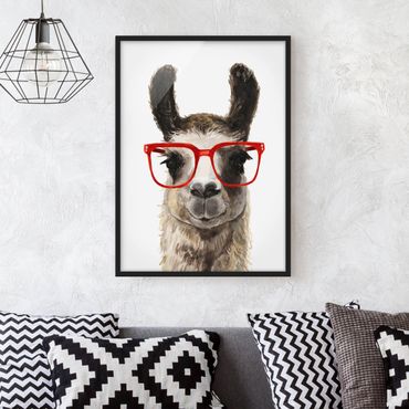 Framed poster - Hip Lama With Glasses II