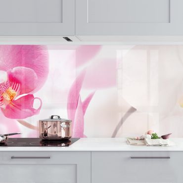 Kitchen wall cladding - Delicate Orchids