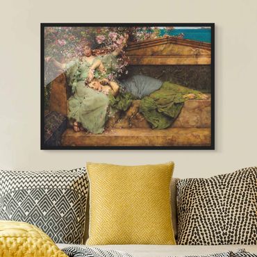 Framed poster - Sir Lawrence Alma-Tadema - The Rose Garden