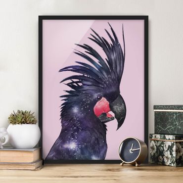 Framed poster - Cockatoo With Galaxy