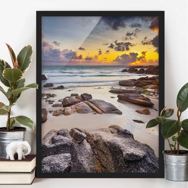 Framed poster - Sunrise Beach In Thailand