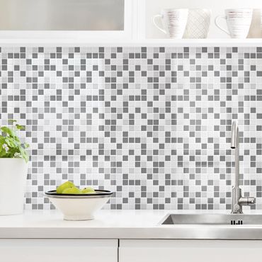 Kitchen wall cladding - Mosaic Tiles Gray
