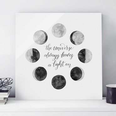 Glass print - Ode To The Moon - Universe