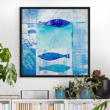 Framed poster - Fish In The Blue