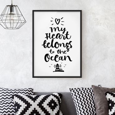 Framed poster - My Heart Belongs To The Ocean