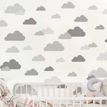 Wall sticker - 40 Clouds Grey Set