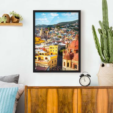 Framed poster - Colourful Houses Guanajuato