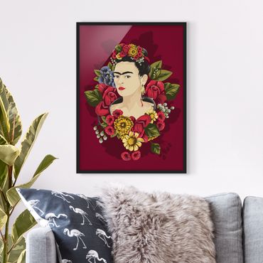 Framed poster - Frida Kahlo - Roses