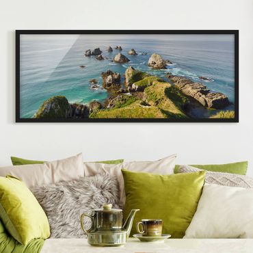 Framed poster - Nugget Point In New Zealand
