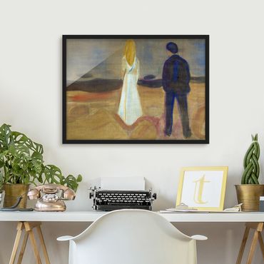 Framed poster - Edvard Munch - Two humans. The Lonely (Reinhardt-Fries)