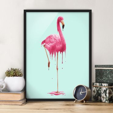 Framed poster - Melting Flamingo
