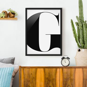 Framed poster - Antiqua Letter G