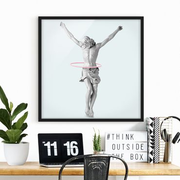 Framed poster - Jesus With Hula Hoops