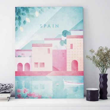 Glass print - Travel Poster - Spain