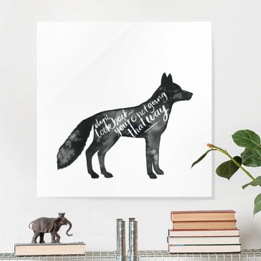 Glass print - Animals With Wisdom - Fox