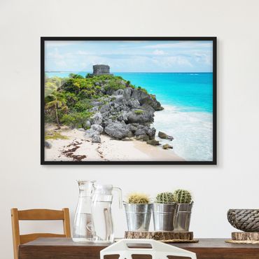 Framed poster - Caribbean Coast Tulum Ruins