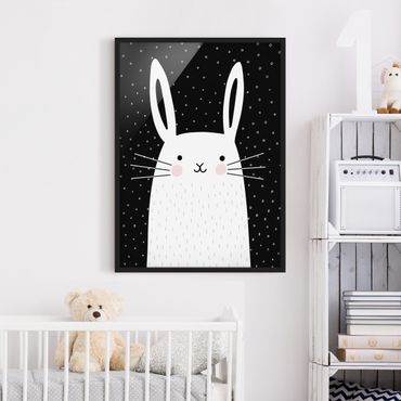 Framed poster - Zoo With Patterns - Hase