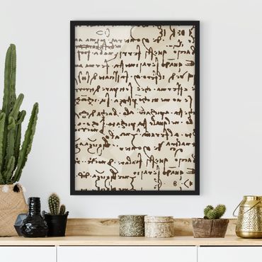 Framed poster - Da Vinci Manuscript