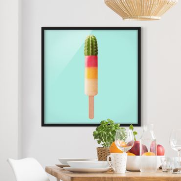 Framed poster - Popsicle With Cactus