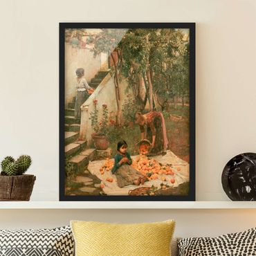 Framed poster - John William Waterhouse - The Orange Pickers