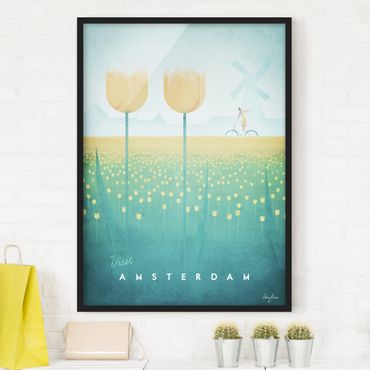 Framed poster - Travel Poster - Amsterdam