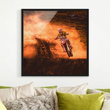 Framed poster - Motocross In The Dust