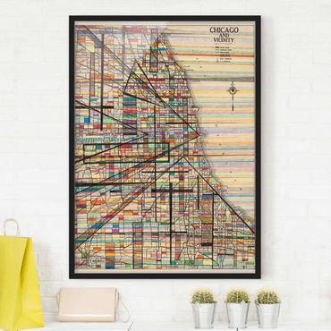 Framed poster - Modern Map Of Chicago