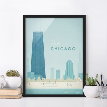 Framed poster - Travel Poster - Chicago
