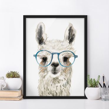 Framed poster - Hip Lama With Glasses III
