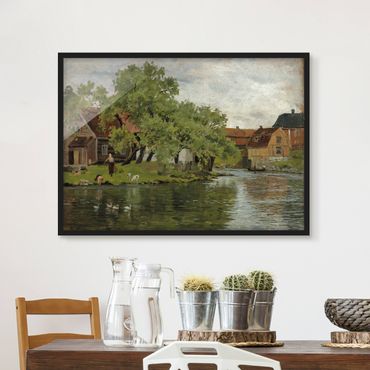Framed poster - Edvard Munch - Scene On River Akerselven