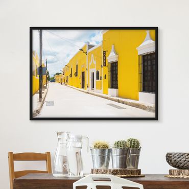 Framed poster - City In Yellow