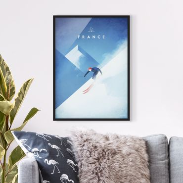 Framed poster - Travel Poster - Ski In France